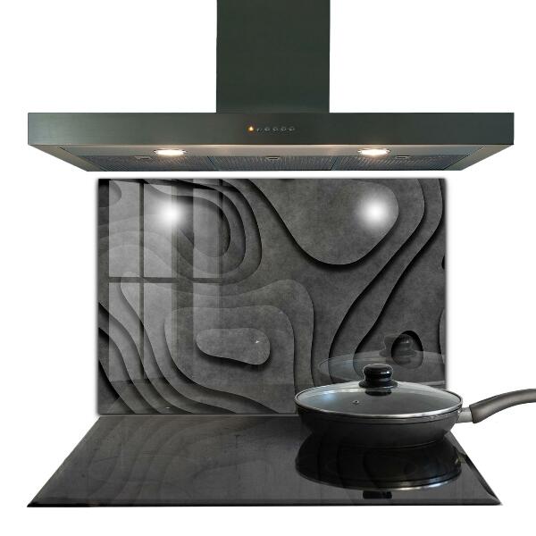 Paneles de vidrio para la cocina Abstracción de textura gris