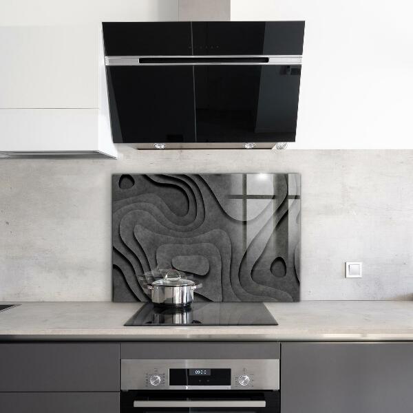 Paneles de vidrio para la cocina Abstracción de textura gris