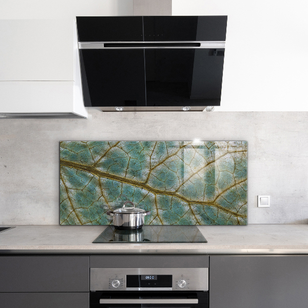 Paneles de vidrio para la cocina Textura de hoja