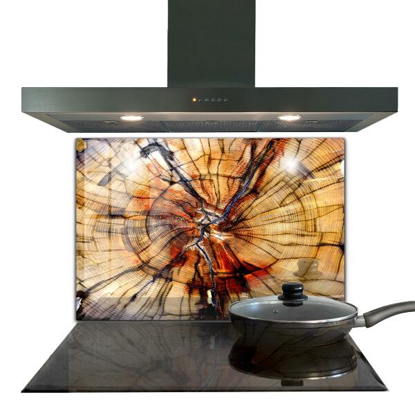 Paneles de vidrio para la cocina Granos de madera naturales