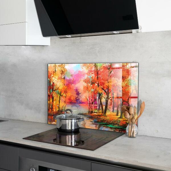 Paneles de pared Árboles de otoño en el parque.