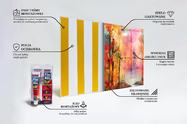 Paneles de pared Árboles de otoño en el parque.