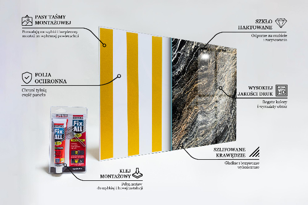 Paneles de vidrio para la cocina Textura de granito de mármol