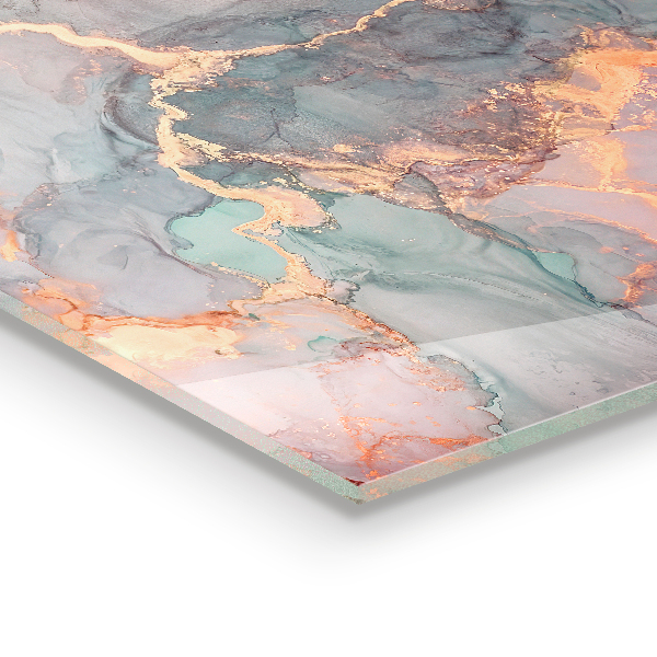 Paneles de vidrio para la cocina Textura de mármol