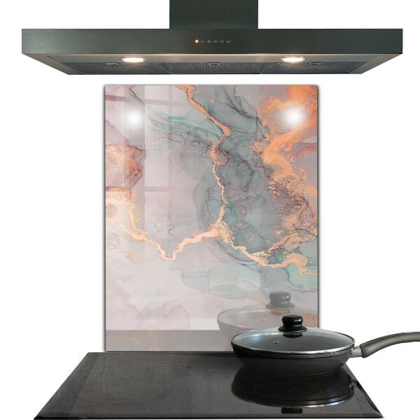 Paneles de vidrio para la cocina Textura de mármol