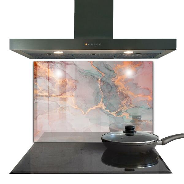 Paneles de vidrio para la cocina Textura de mármol