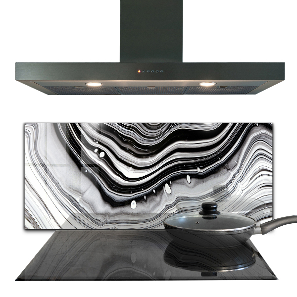 Paneles de vidrio para la cocina Abstracción monocromática