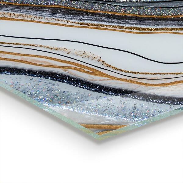 Paneles de vidrio para la cocina Textura de piedra de mármol