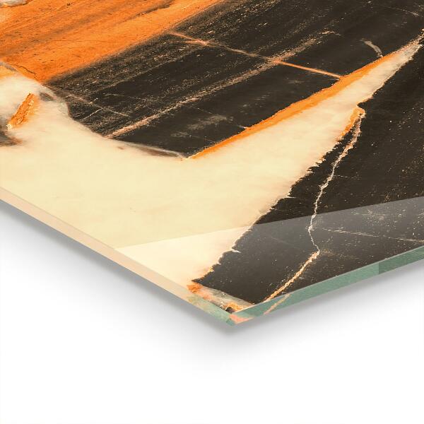 Paneles de vidrio para la cocina Composición de piedra natural