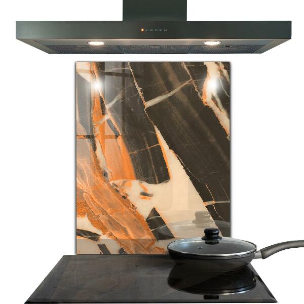 Paneles de vidrio para la cocina Composición de piedra natural