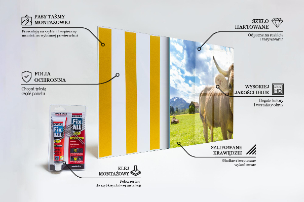 Paneles de pared Clima rural krowa pole