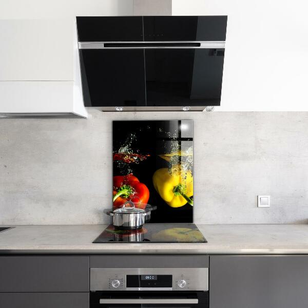 Paneles de pared Pimientos coloridos bajo el agua