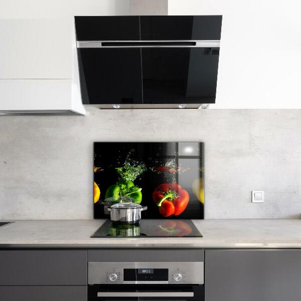 Paneles de pared Pimientos coloridos bajo el agua