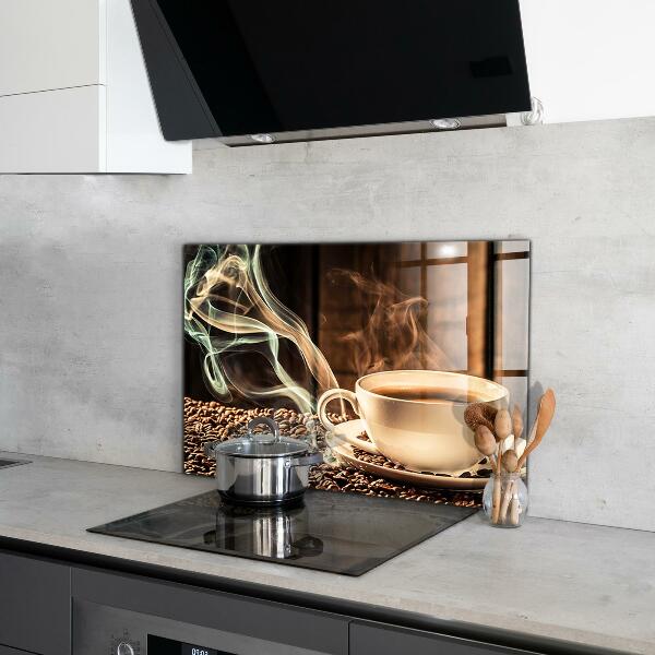 Paneles de pared Una taza con café aromático.