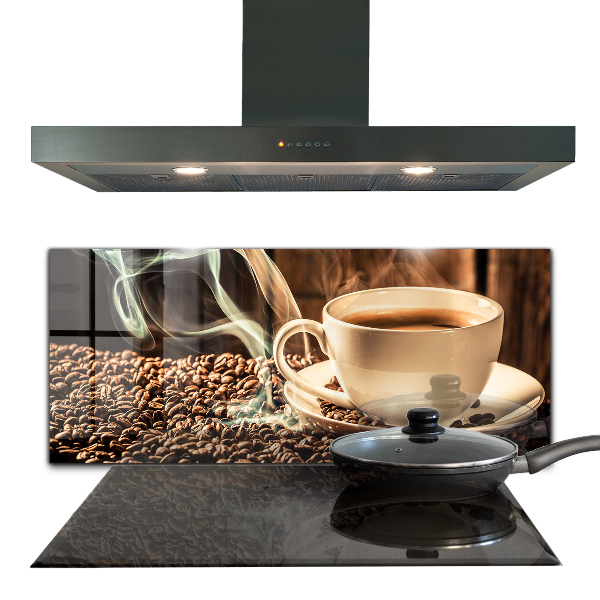 Paneles de pared Una taza con café aromático.