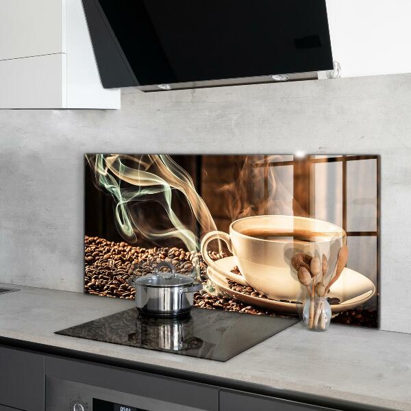 Paneles de pared Una taza con café aromático.