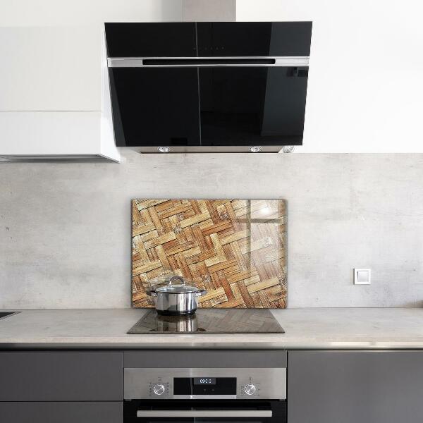 Paneles de vidrio para la cocina Ratán bambú trenzado asia