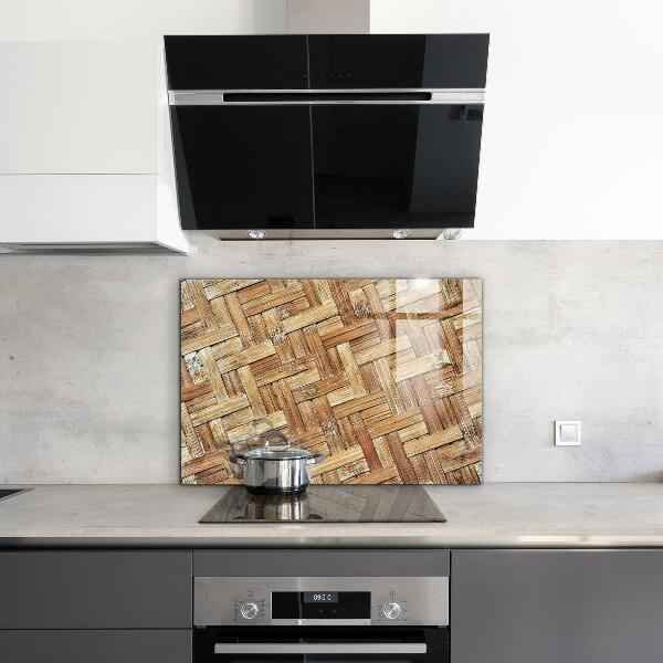 Paneles de vidrio para la cocina Ratán bambú trenzado asia