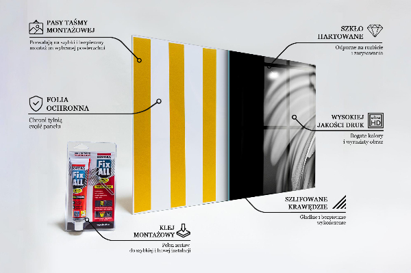 Paneles de vidrio para la cocina Foto en blanco y negro de gerber
