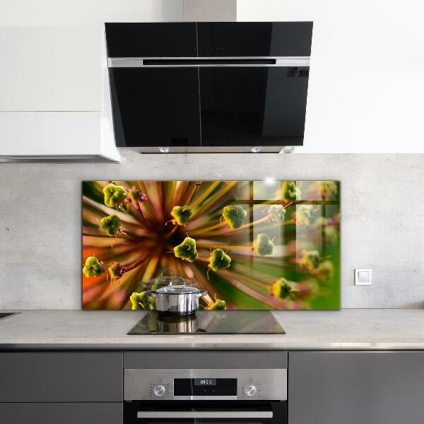 Paneles de vidrio para la cocina Fotografía macro de flores