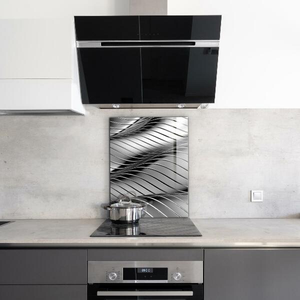 Paneles de pared Abstracción de ondas metálicas