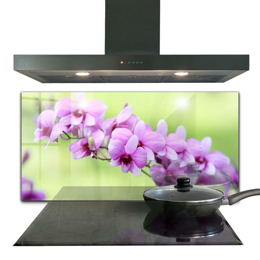 Paneles de vidrio para la cocina Orquídea morada