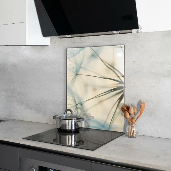 Paneles de vidrio para la cocina Hermoso y delicado diente de león