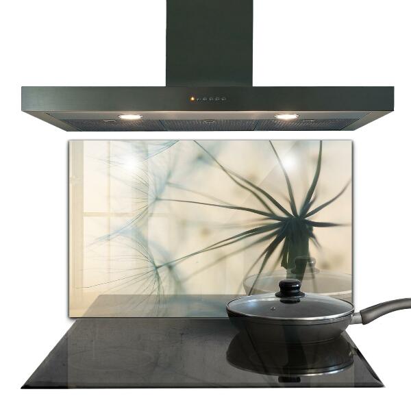 Paneles de vidrio para la cocina Hermoso y delicado diente de león