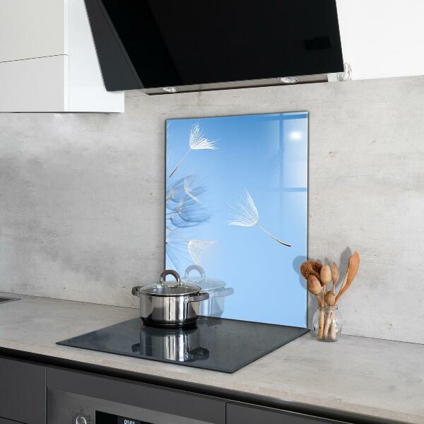 Paneles de vidrio para la cocina Dientes de león delicados