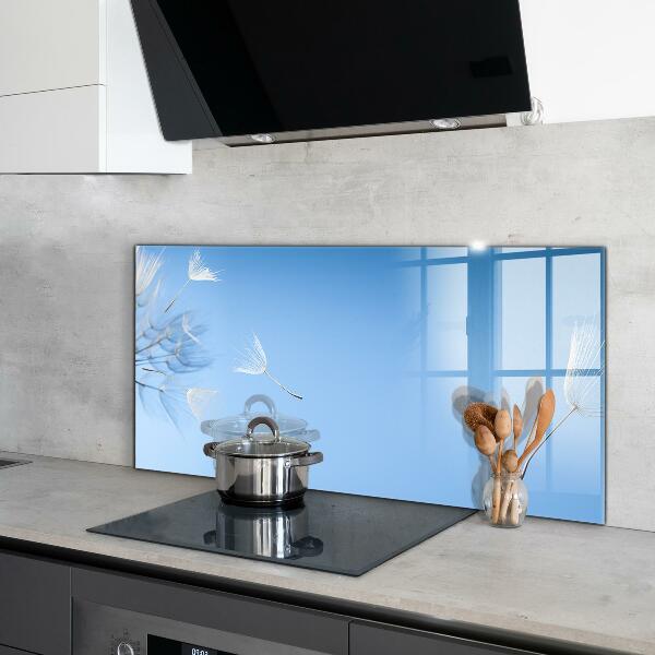 Paneles de vidrio para la cocina Dientes de león delicados