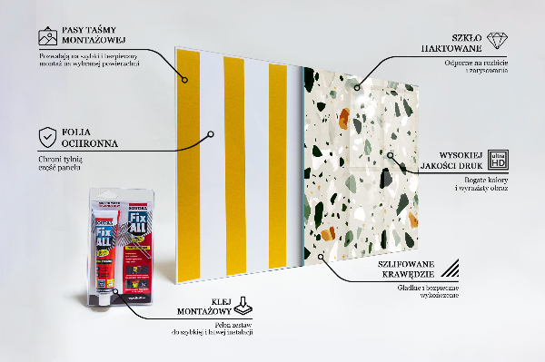 Paneles de vidrio para la cocina Piedra natural terrazo
