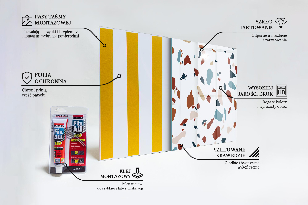 Paneles de vidrio para la cocina Piedra de terrazo