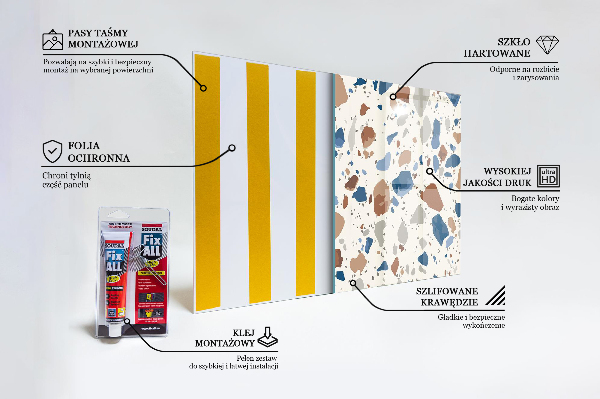 Paneles de vidrio para la cocina Terrazo terrazo piedra