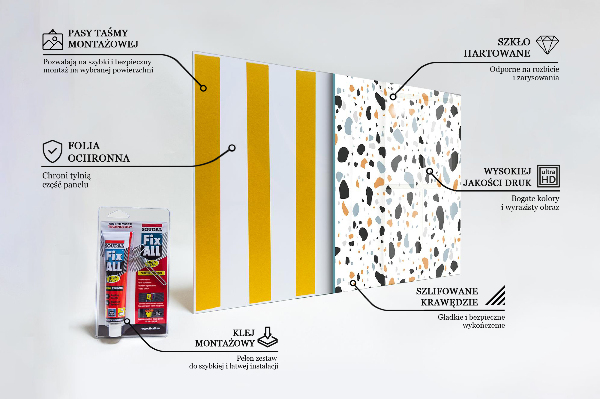 Paneles de vidrio para la cocina Terrazo terrazo piedra