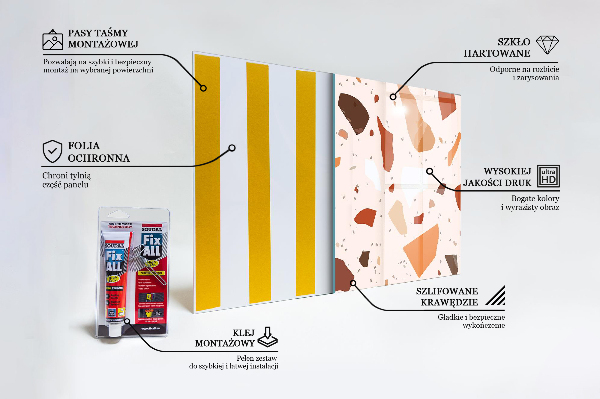 Paneles de vidrio para la cocina Terrazo terrazo piedra