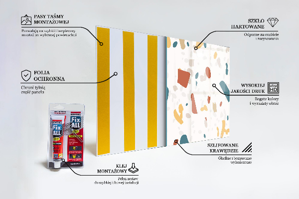 Paneles de vidrio para la cocina Piedra de terrazo