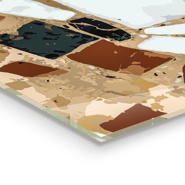 Paneles de vidrio para la cocina Piedra natural terrazo