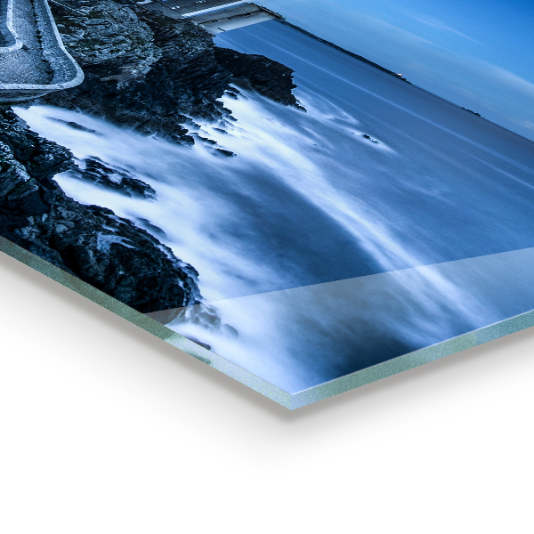 Paneles de vidrio para la cocina Faro al anochecer