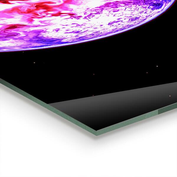 Paneles de vidrio para la cocina Espacio misterioso planeta