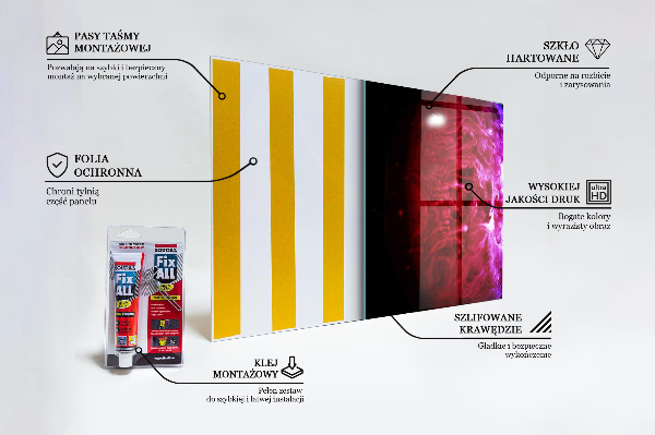 Paneles de vidrio para la cocina Espacio misterioso planeta