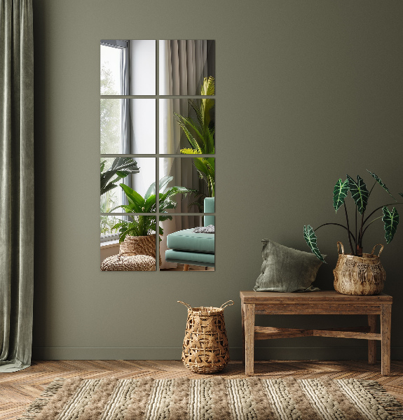 Azulejos de espejo 6 ud 20x20 cm