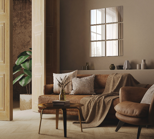 Baldosas de espejo 6 ud 30x30 cm