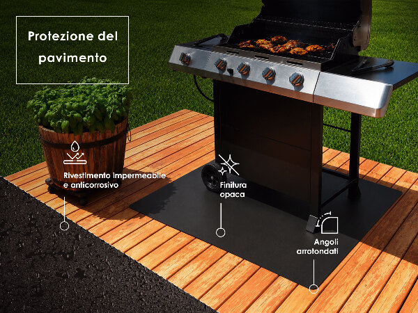 Semioval chapa acero para barbacoa 80x70 cm