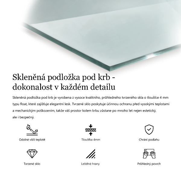 Placa de vidrio para chimenea h40