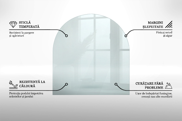 Placa de vidrio para chimenea 100x100 cm