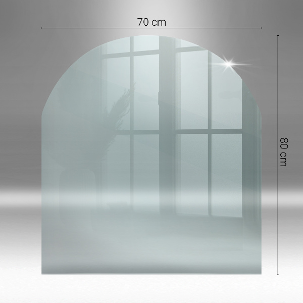 Placa de vidrio para chimenea 80x70 cm