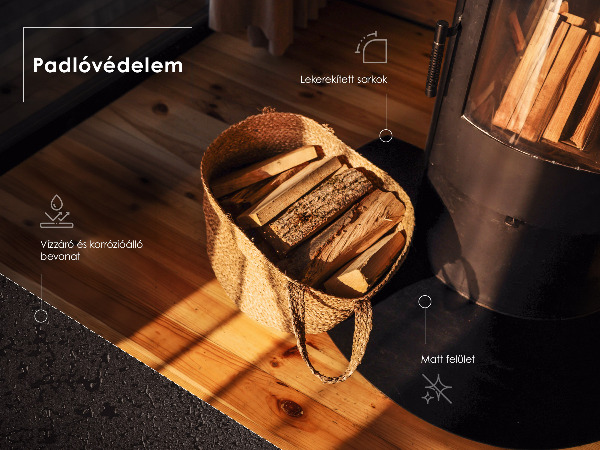 placa protectora de suelo para estufa de chapa negra 80x90 cm