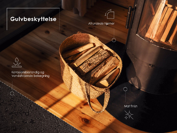 placa protectora de suelo para estufa de chapa negra 80x90 cm