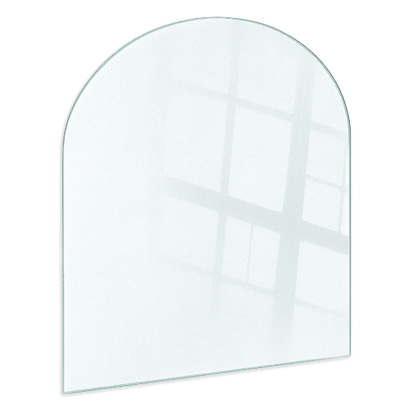 Placa protectora suelo estufa semiovalada semitransparente 100x100 cm