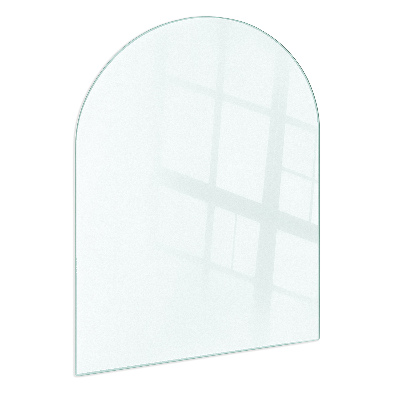 Placa protectora suelo estufa semiovalada semitransparente 80x70 cm
